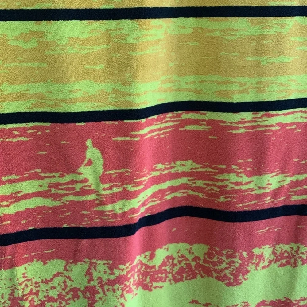 Resort Living Surfer Sunset Beach Towel Red Orange Yellow Black Extra Large 3x6’